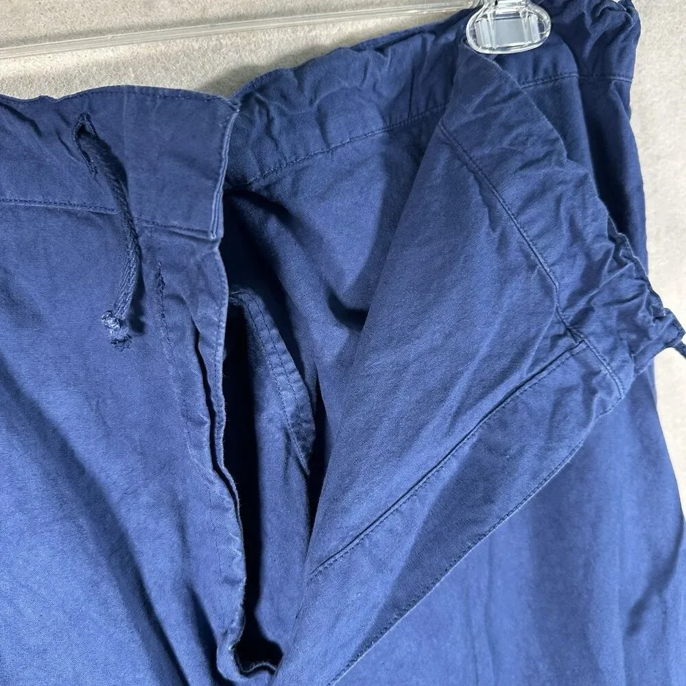 Workwear Coverall Navy Blue Pants Mens Large Wide Leg Pass Through Pockets Over